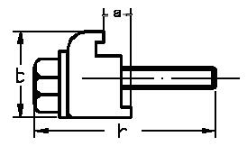 半勾型螺栓A型(勾头为铝合金，螺栓为不锈钢)